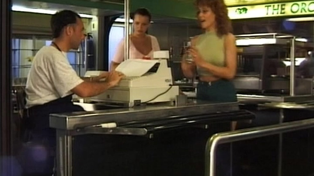 Ammalia and Jessica Road, anal threesome in the restaurant