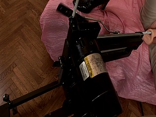 Horny chick rides a fucking machine