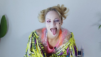 SFW Harley Quinn Make Over Pole Dance