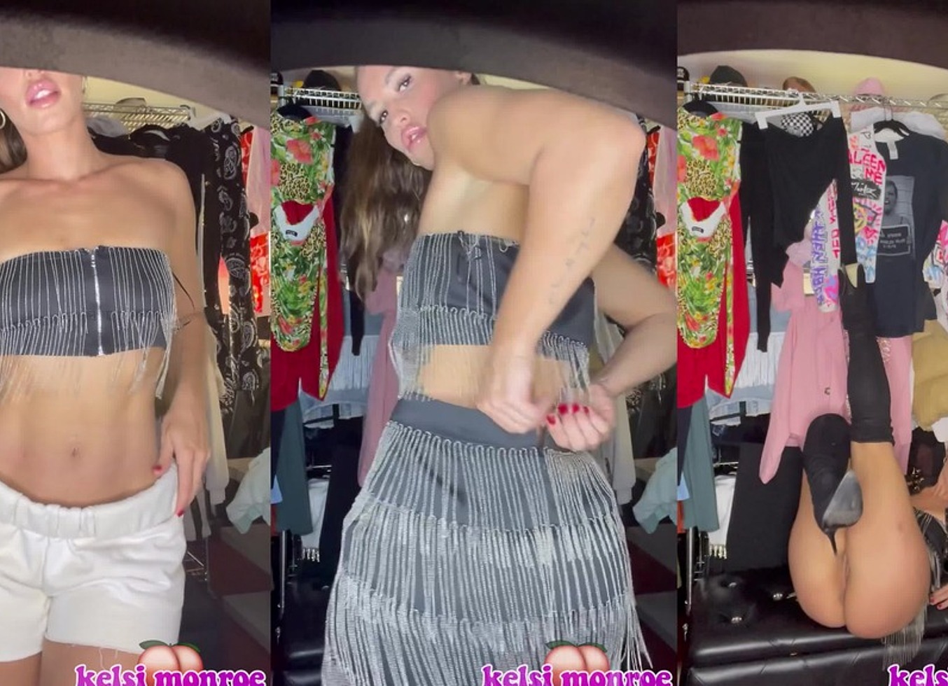 Big Booty Babe Kelsie Monroe Teasing With Wardrobe Change