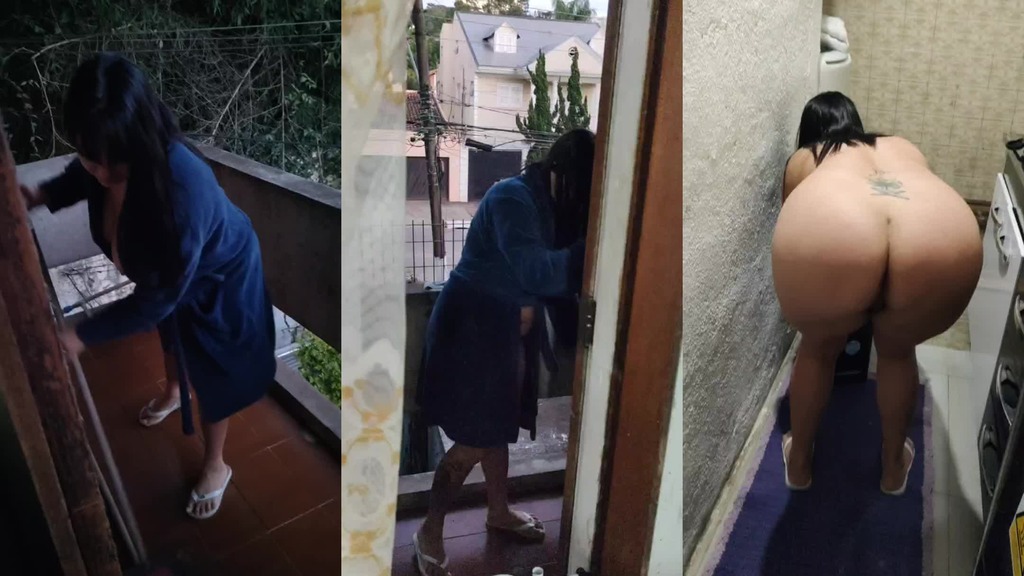 acordei com a neura da limpeza limpando tudo e quando ele se aproximou de mim me deu um calor