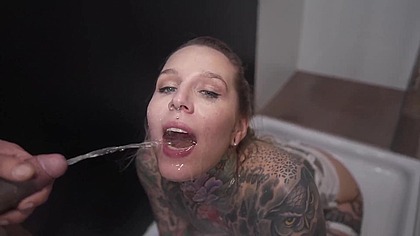 GGG John Thompson - Tattooed German PISSING Slut
