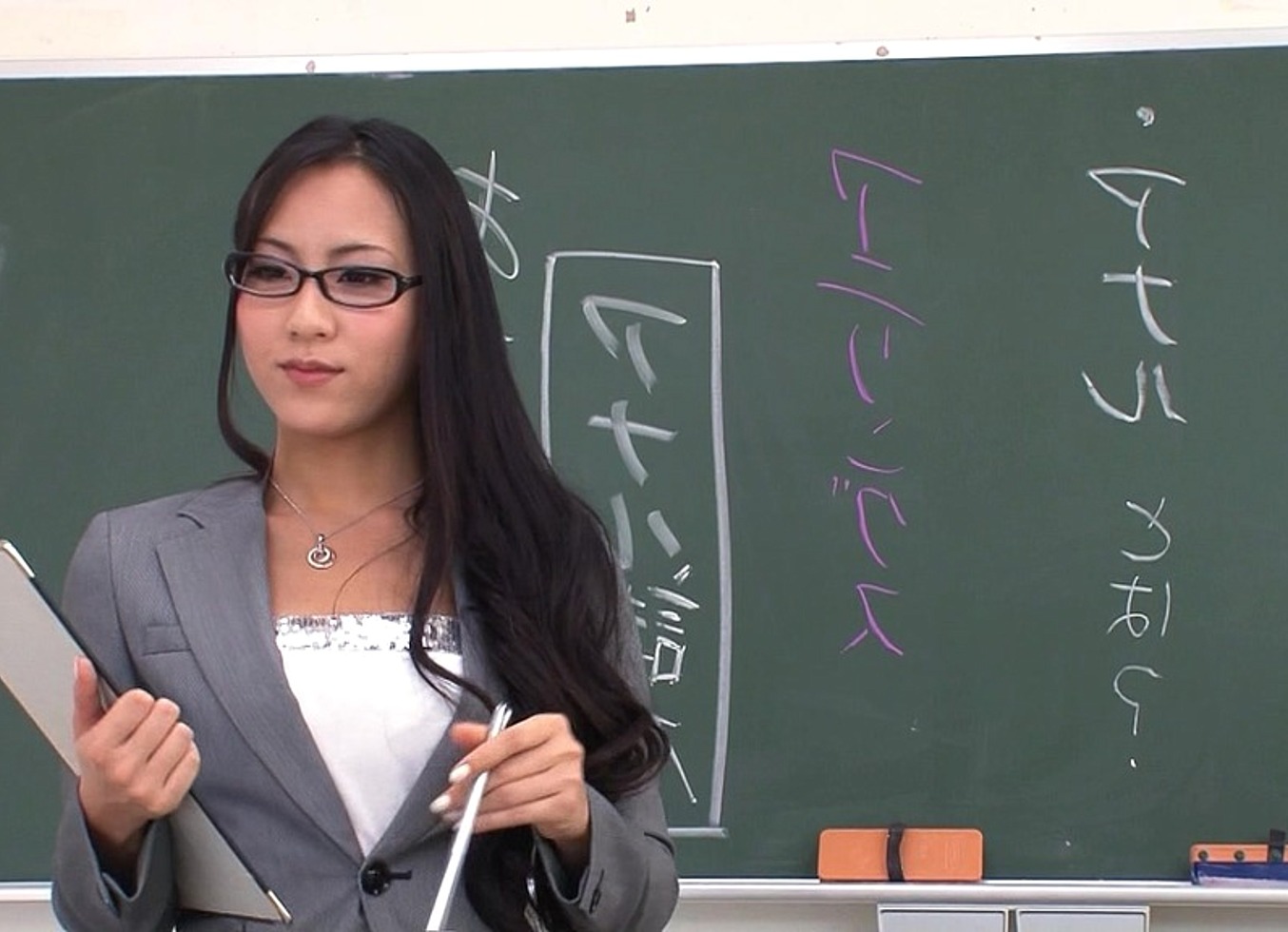 Skinny Japanese Nymphomaniac Teacher Seduce To Double Creampie Fuck At Classroom