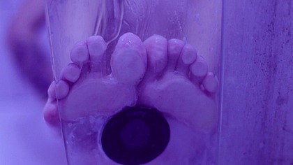 Footjob in shower