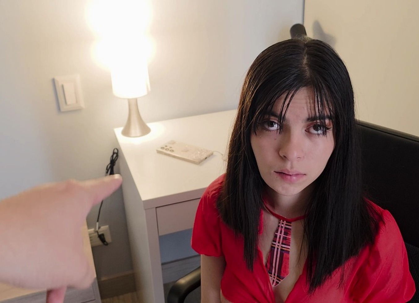 After Misbehaving, Sexy Laura Receives A Trapia To Reflect On In Her Sexy Uniform