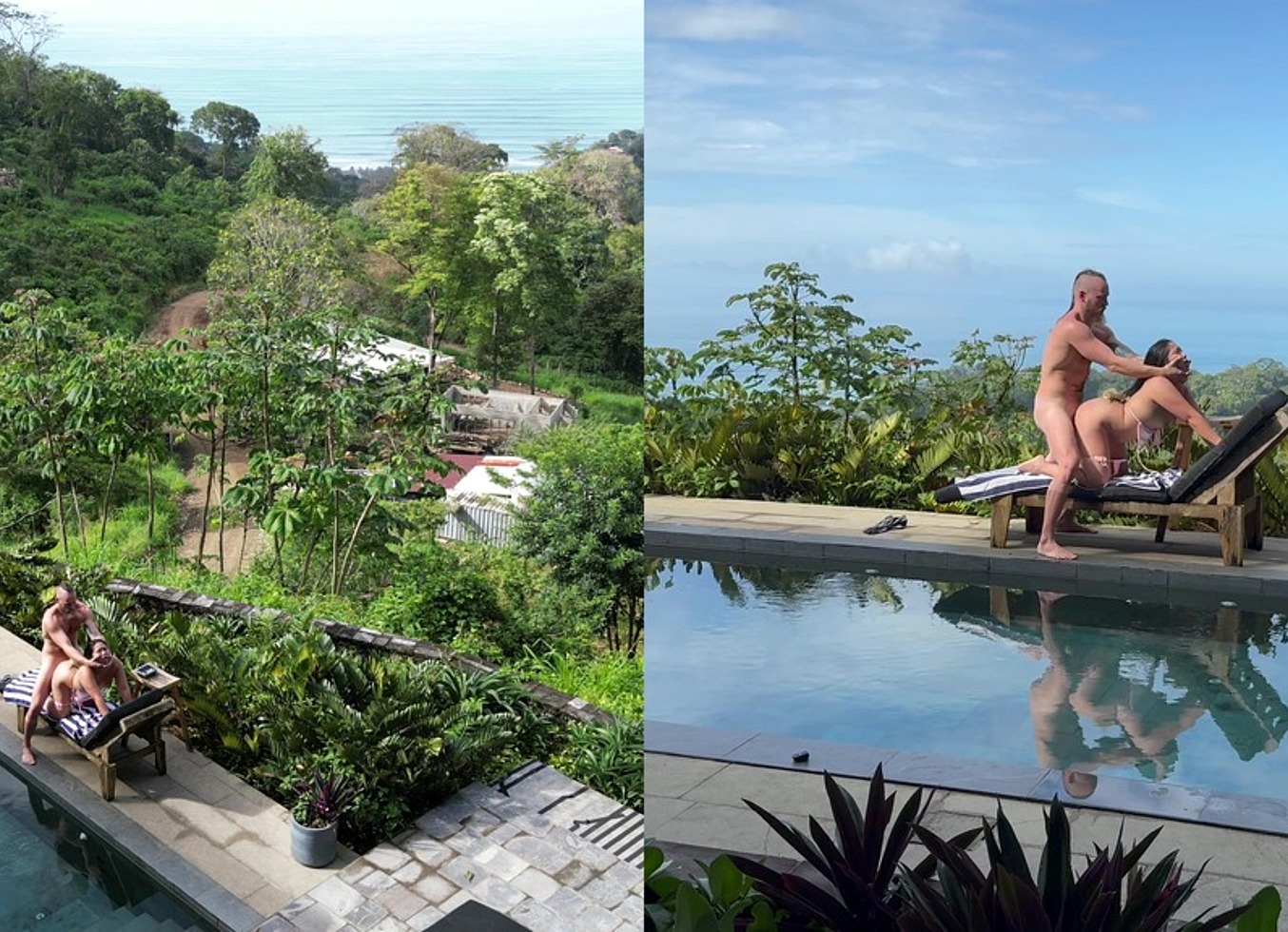 ASMR Outdoors Public Pool Sex With Drone Footage And Facial Cumshot