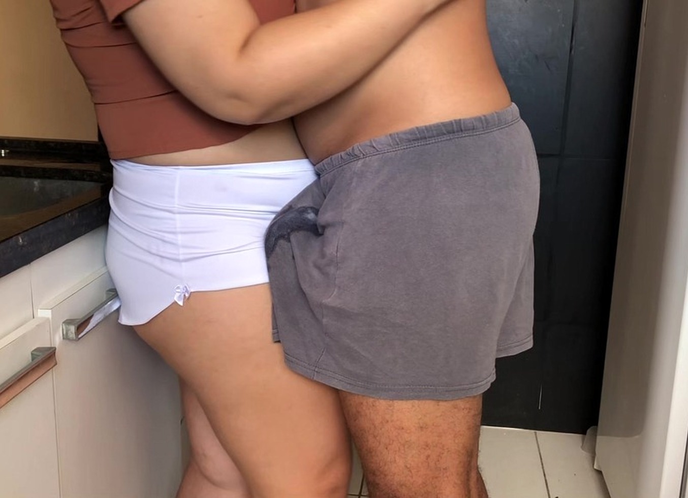 Dry Hump And Cum On My Stepsister's Big Ass In Short Shorts - Studyinglovingxxx