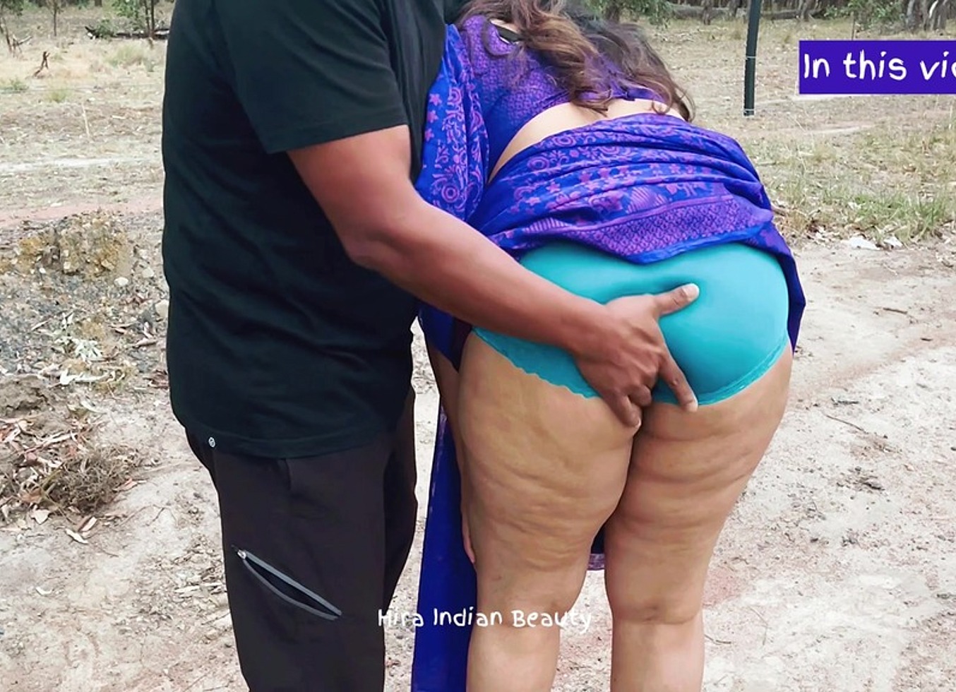 Sexy Indian Couple Romance In Outdoor - Saree Sex - Saree Lifted Up And Ass Spanked - Risky Public Love Making