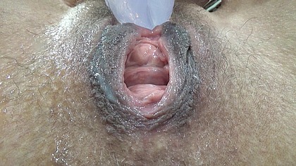 Very close up of my mature hairy pussy