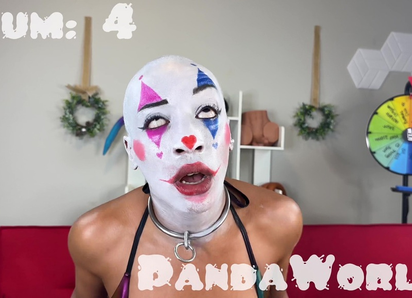 Submissive Ebony Clown Slut Sucks And Fucks Her BBC Master Facial Piss