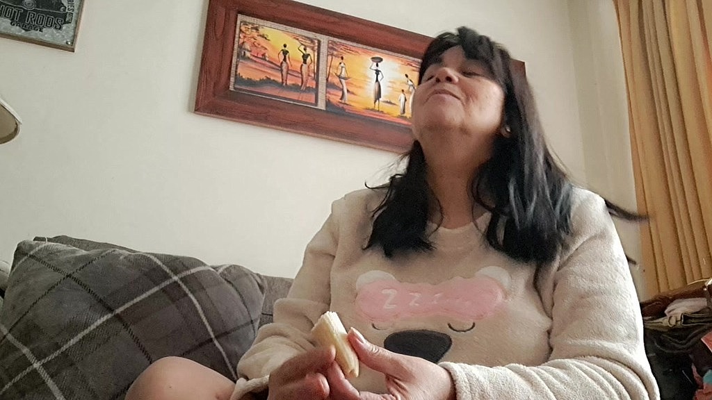 stepmother flirting with banana with young excited friend (Monsecarvajal) stepmother flirting with banana with young excited friend (Monsecarvajal)