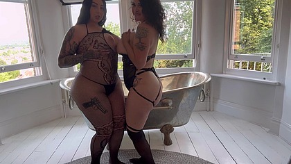 Two big booty paws Maddison black and Latina Dunken hina naughty step sisters fuck for the first time