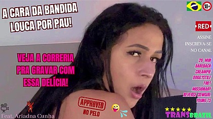 A CARA DA BANDIDA LOUCA POR PAU! Veja a correria pra gravar com essa delicia!
