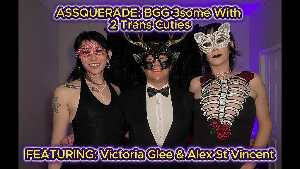 Assquerade: Bgg 3some With 2 Trans Cuties