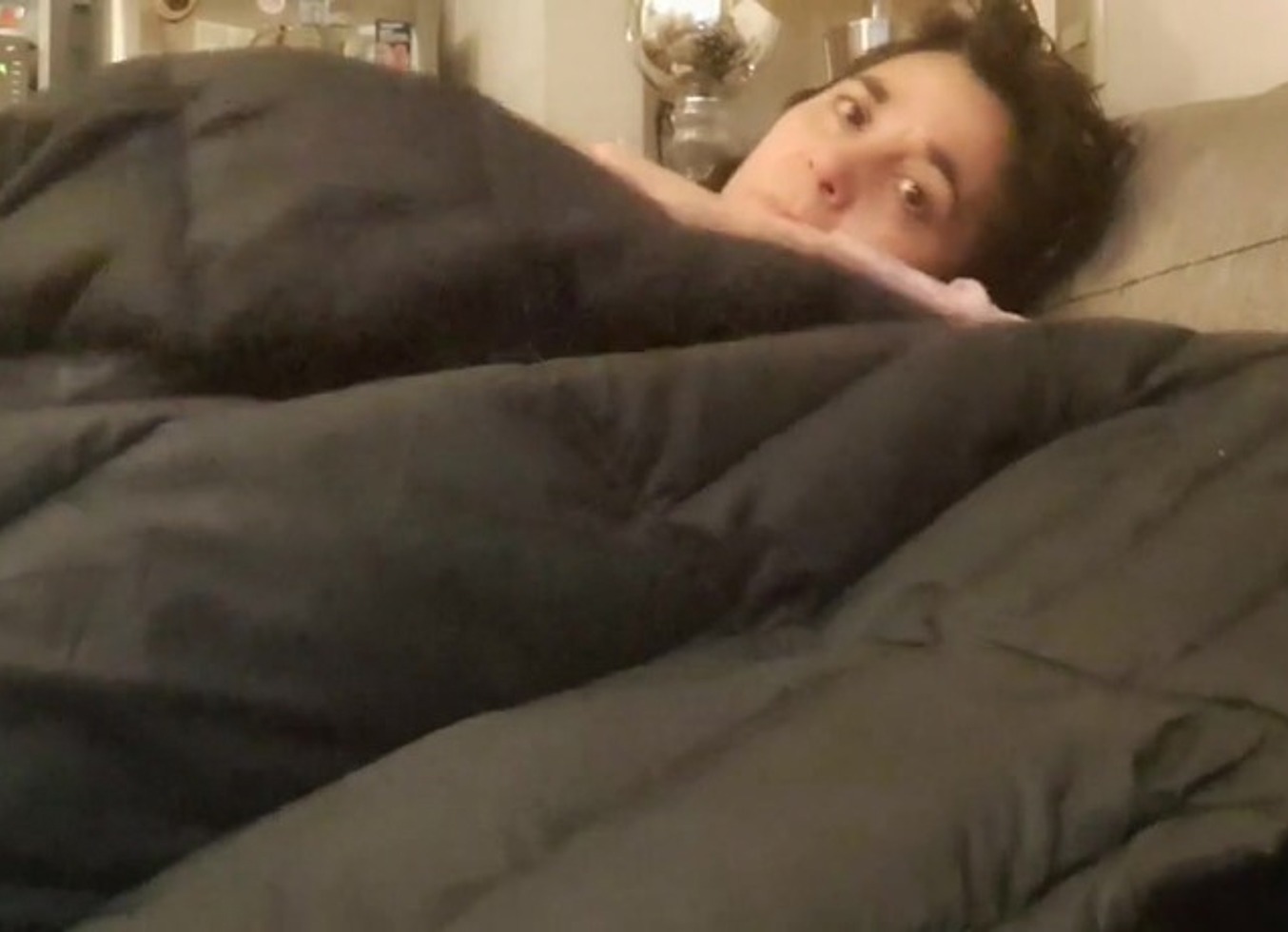 Touching My Wet Pussy Under The Blanket