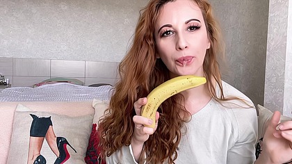 Sexy Banana Tongue Seduction