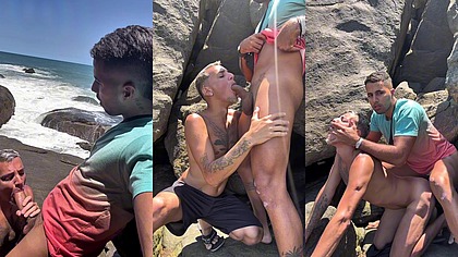 Twink branquinho pediu pra parar e o dotadao meteu mais forte e sem camisinha / White twink asked to stop and the gifted put it harder and without a condom