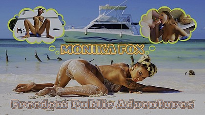 Monika Fox Freedom Public Outdoor Adventures, Pissing On Beach, Dildo Fucking On Yacht & Blowjob For Captain