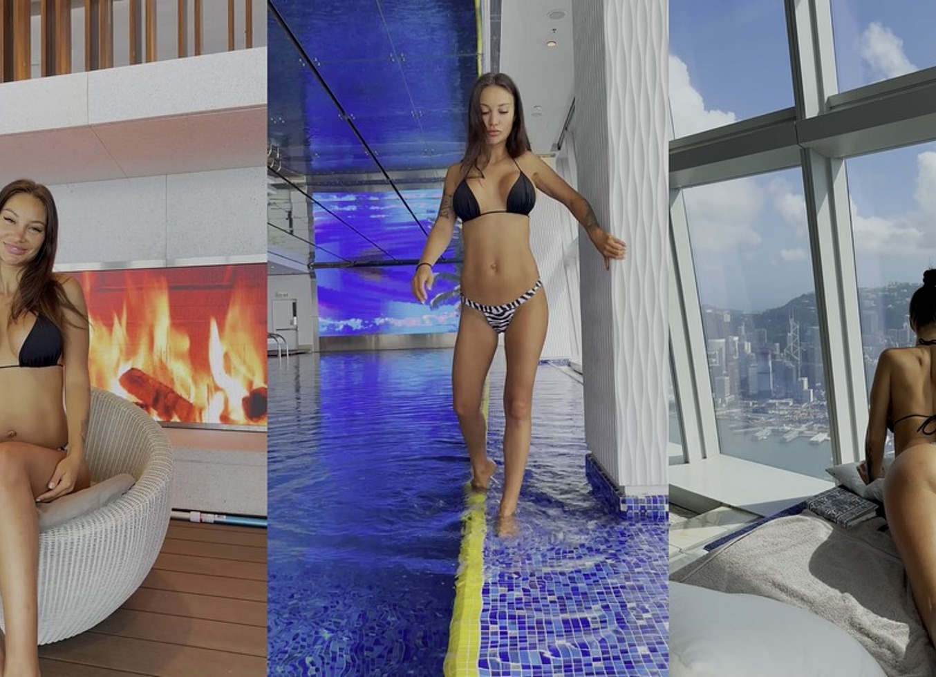 Lovely Monika Fox Chills & Relaxes in Sexy Swimsuit