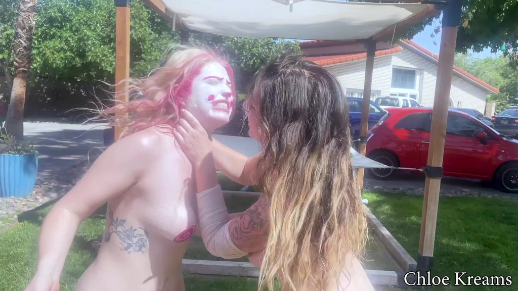 lesbian clown becomes my piss receptacle! chloe kreams, apricot pitts