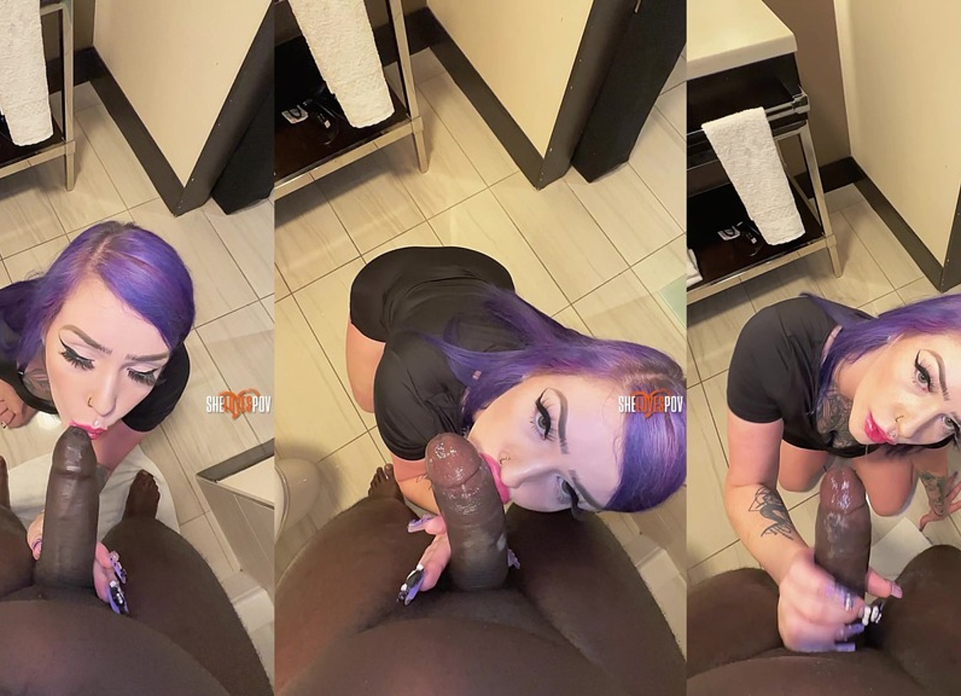 BBC Bathroom Blowjob With Pawg Rachel Luxe