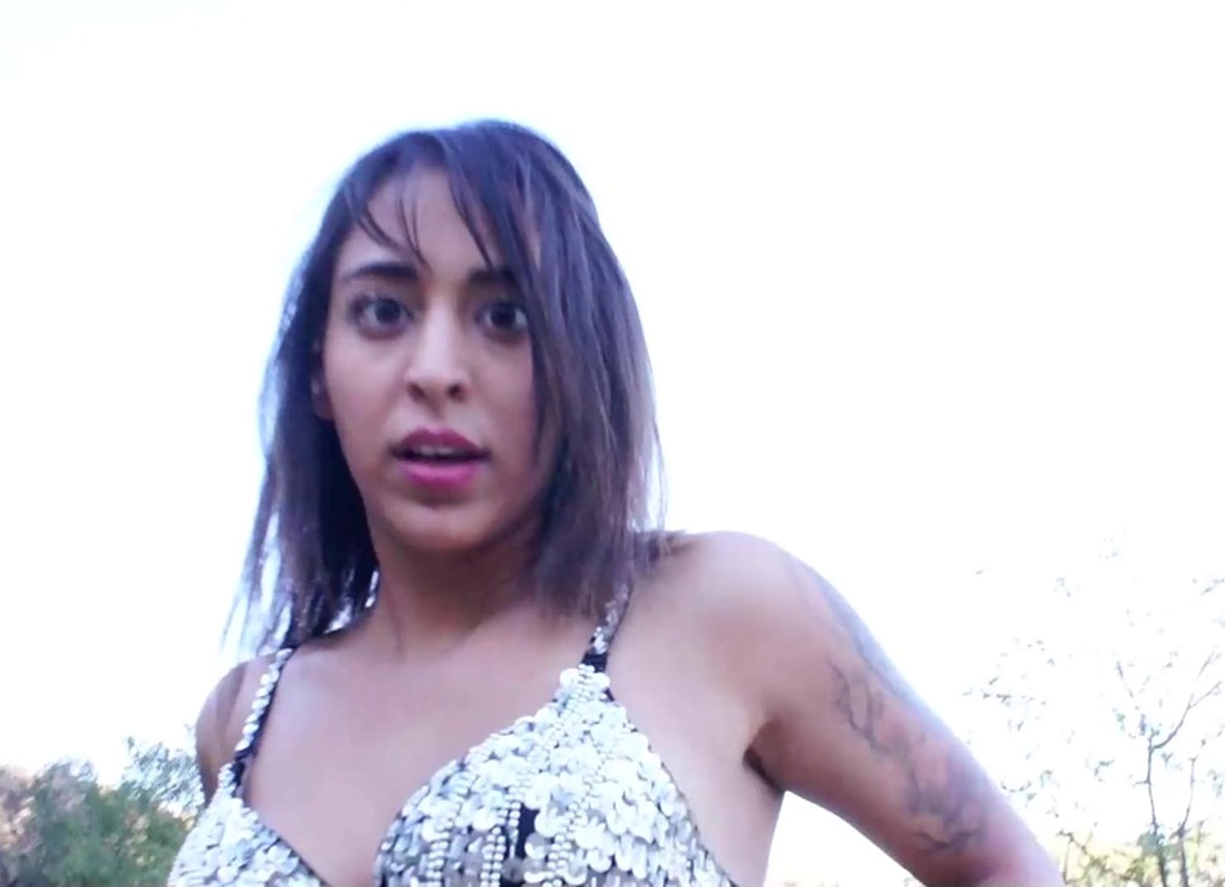 Penelope Stone Sticks Out Her Tongue After Getting Facial