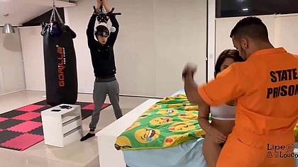 algemei o corno e transei com a mulher dele enquanto assistia ela fodendo com outro