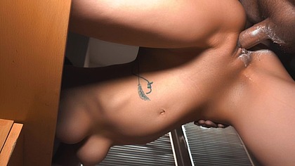 I cum inside a beauty with perfect natural tits several times because cum is the best lubricant