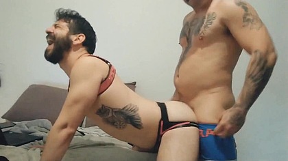 Tattoed pig punished my hole