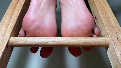 Ebony Giantess Stool Foot JOI