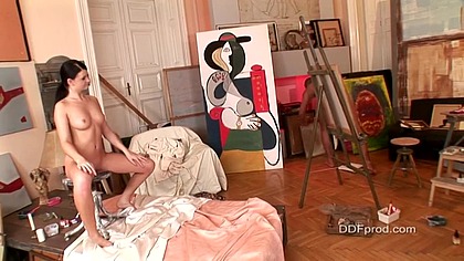 painting his pecker with her tongue (Thomas Stone, Jasmine Luna Gold)