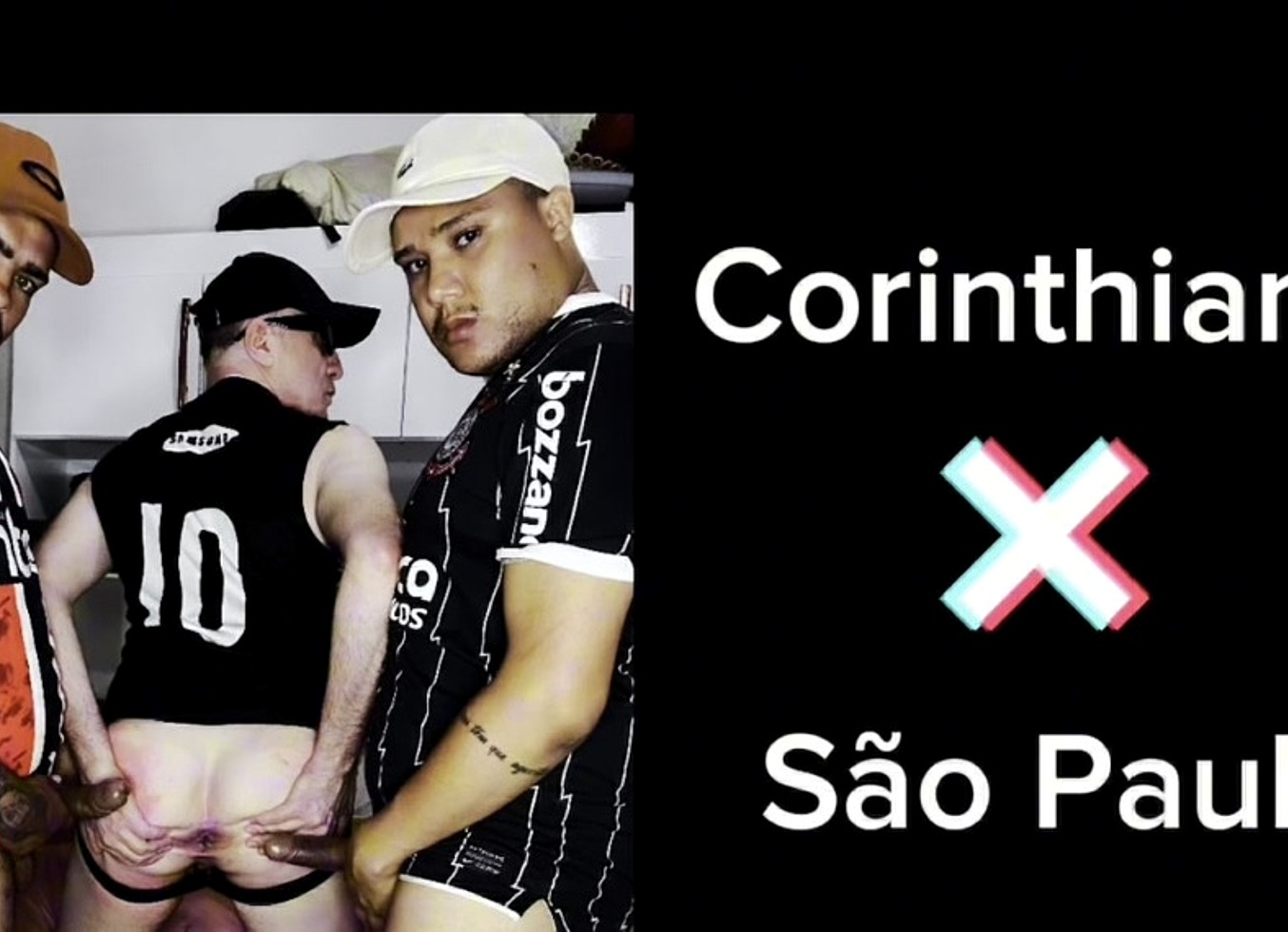 Torcedores Numa Pegacao Bem Quente Apos Jogo De Futebol