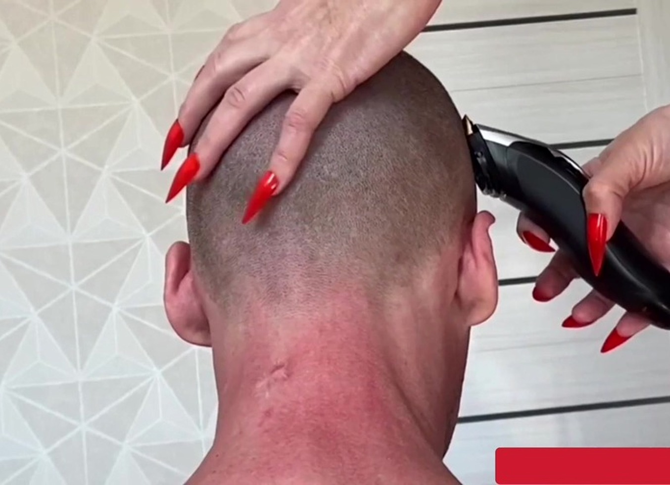 Old Lady Femdom Shaving Slave ASMR ,Long Nails