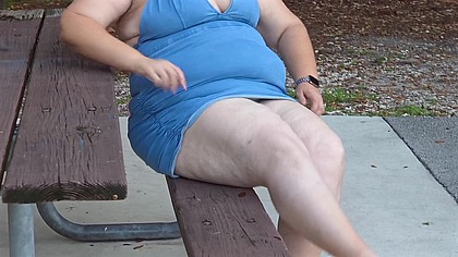 Outdoor - white mature busty milf in mini dress showing off big juicy ass and flashing pussy close up while pissing in public | Upskirt | Fat ass | Big natural tit - BBW SSBBW