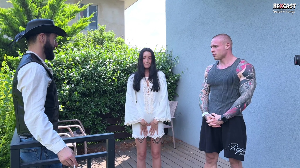 shy eva tender gets her ass and pussy destroyed in hard double penetration on the porn set! bts dirty talk!