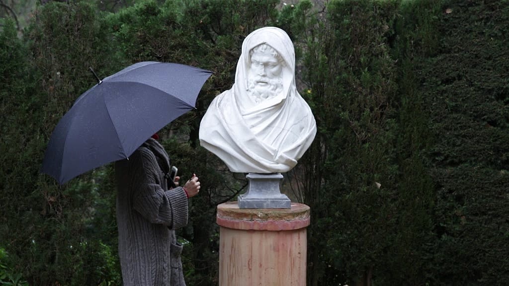 graceful latin lady julia roca works her hairy twat for random guy in park