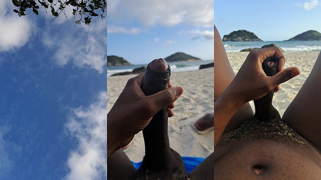 batendo uma punhetinha na praia de nudismo (Ricardo Grande) batendo uma punhetinha na praia de nudismo (Ricardo Grande)