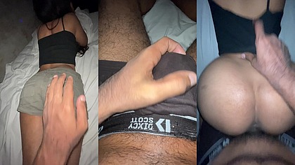 Stop it danish it’s hurting cute girl Sofia fucked from behind by big man in doggy style and moaning loud indian desi sex