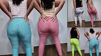 My wife doing a sensual dance in tight leggings