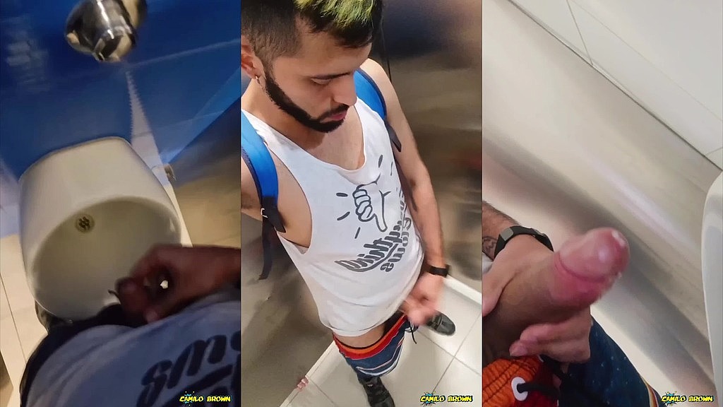 big dick latino risky jerking off in the mall s public bathroom got caught and touched multiple times (Camilo Brown) big dick latino risky jerking off in the mall s public bathroom got caught and touched multiple times (Camilo Brown)