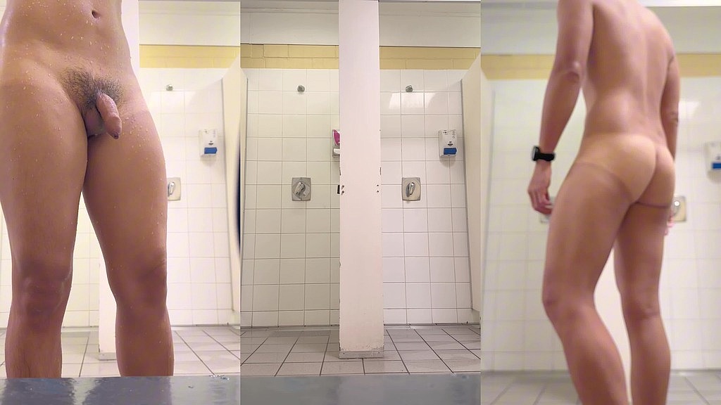 dry off and cum in public shower room (Suckcock1069) dry off and cum in public shower room (Suckcock1069)
