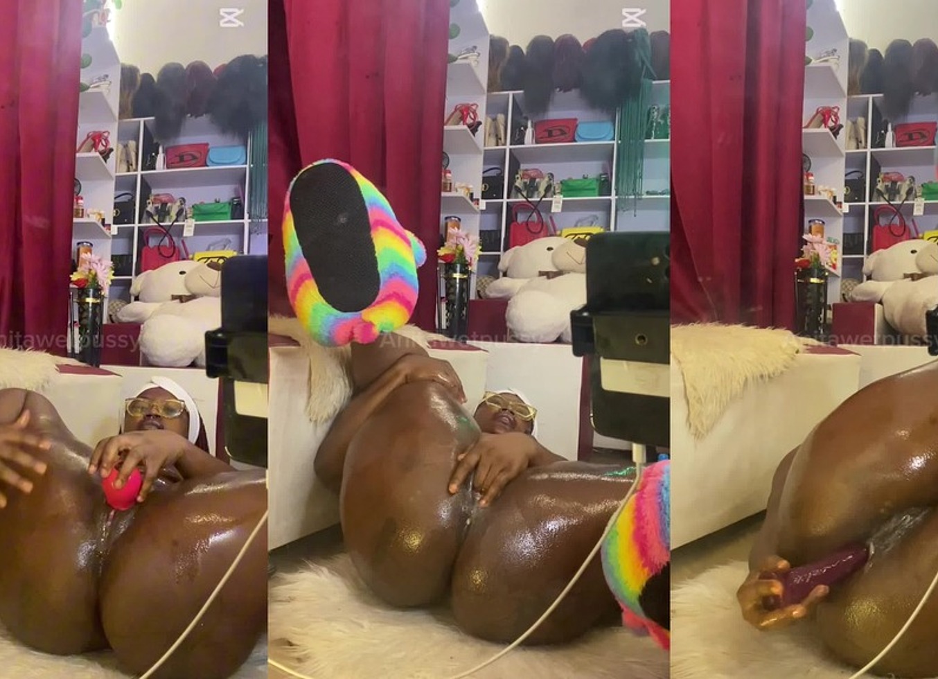 Anita Wet Pussy Squirt On All Over Her Body