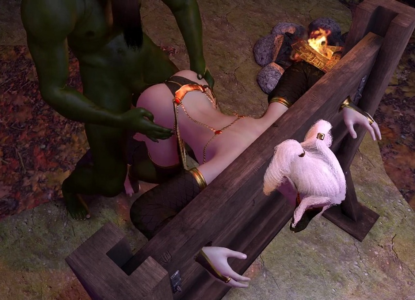 Orc Has His Way with His Elf Prisoner | 3 D Hentai