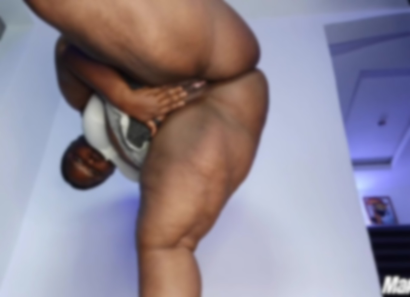 POV Thick Thighs Ebony Hotwife Teasing And Squirting Masturbation