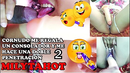 corneador amigo de mi esposo me hace una doble penetracion con pene grueso y me deja abierta parte final