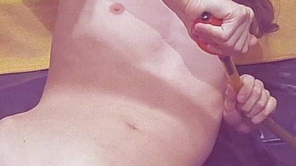 Inflating my Bladder with an Air Pump and Fisting my Ass!