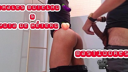 Dando de calcinha fio dental vermelha pro Botelho aqui na escada de emergencia do predio - Edicao de novo angulo - Foda completa