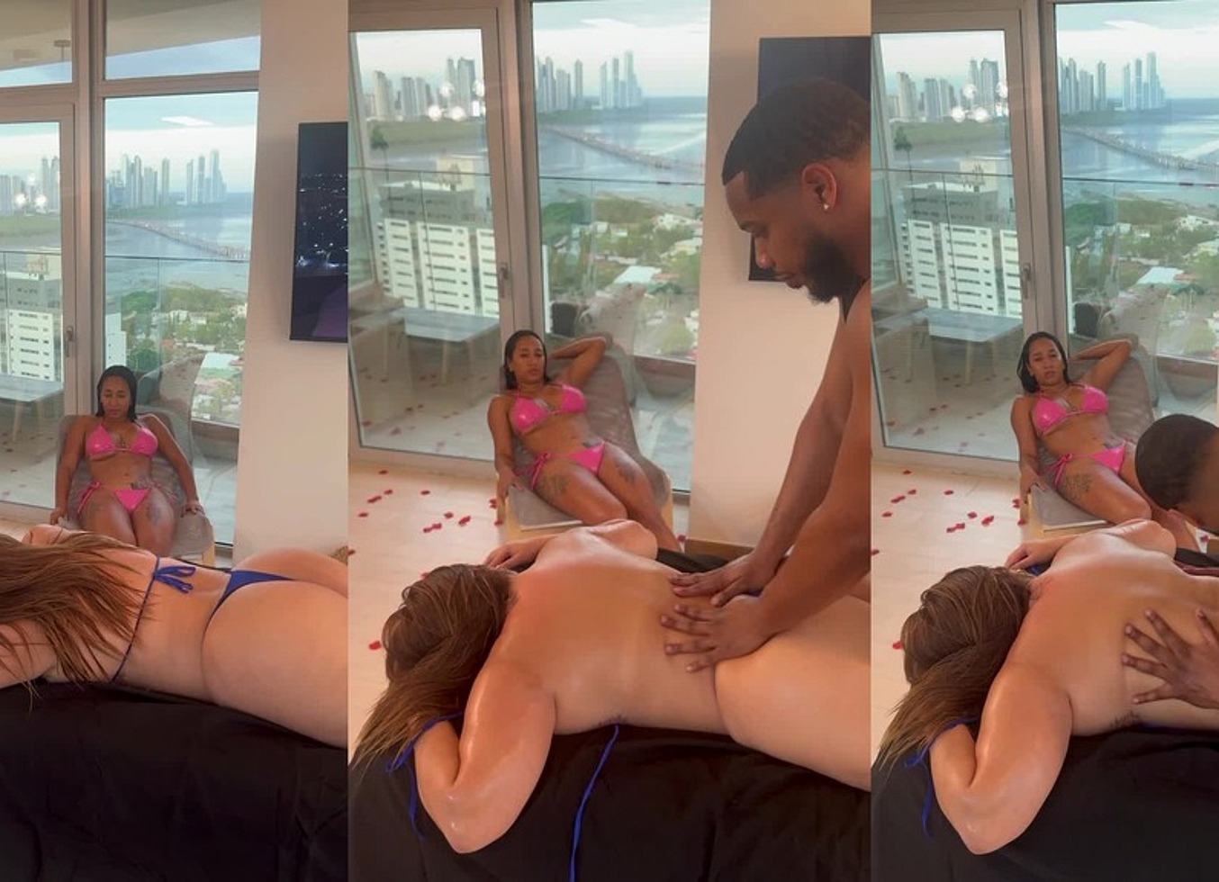 BBC vs Two Latinas / Massage Sex