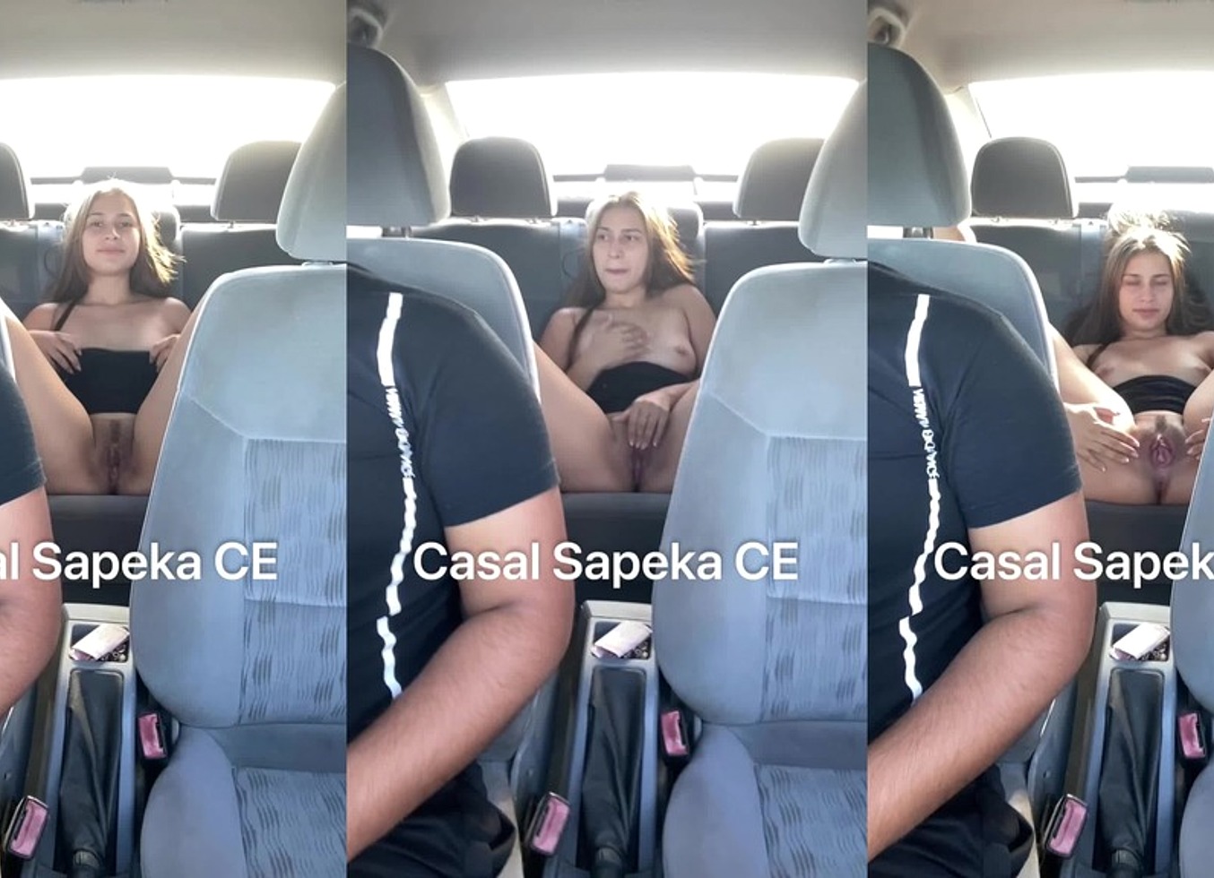 Exibicionismo No Banco De Tras Do Carro