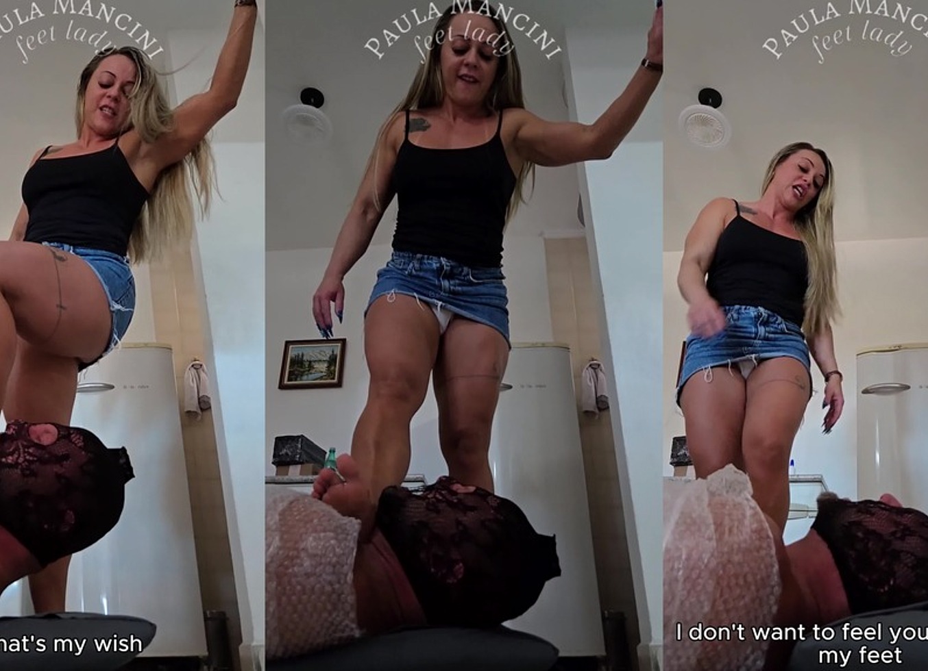 Trampling In A Denim Miniskirt